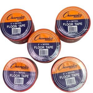 Champion Sports Red Floor Tape 2 x 36 Yards Gym Court Marking 2x36FTRD - 5 Rolls